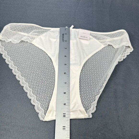 Auden Womens Size Large Panty Bikini Lace White New With Tags - Picture 8 of 9